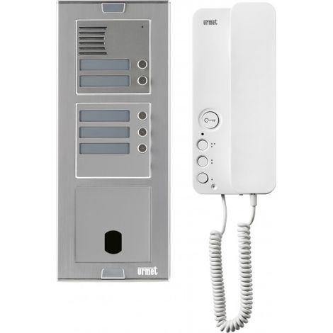 Kit audio Sinthesi aluminium modulaire à 5 boutons programmé - URMET KASA83/05