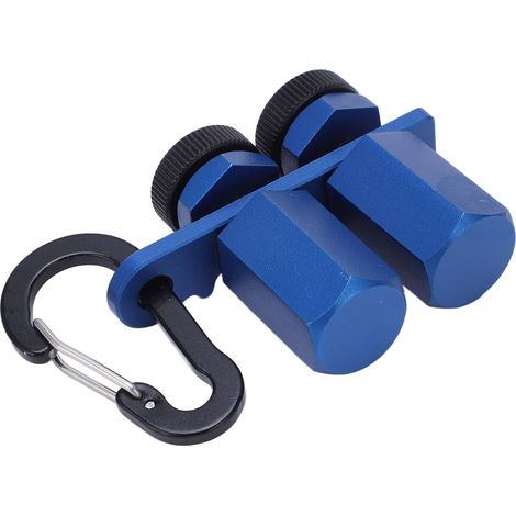 Treppenwinkelmesser aus Aluminiumlegierung mit Sechskant-Flachlehre und Rändelschraube zum Ausmessen von Winkel und Sparren, blau (1/5)