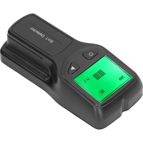 Détecteur de montants 5 en 1 avec écran LCD HD pour bois, câbles AC et métaux, détection précise des bords et centres, couleur noire. (1/5)