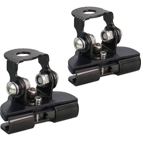 upport barre LED supports montage phares LED Résistant à la Corrosion, Phares/Feux de Plaque pince en alliage d'aluminium pour la plupart des voitures, camions, SUV 2pcs Noir (1/5)