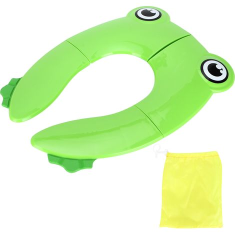 Siège de pot pliable portable pour bébé, entraînement à la propreté, antidérapant, vert, voyage (1/5)