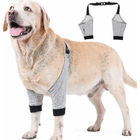 Dog Elbow Protector Adjustable Front Leg Sleeve Pet Operation Injury Recovery Protective Brace 1 Pair (1/5)