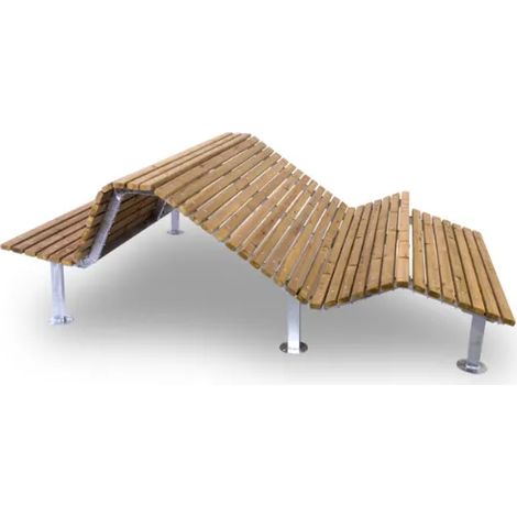 Panca Comfort 24 legno metallo moduli componibili 360x200x85h Giochipark - Seduta/seduta lunga