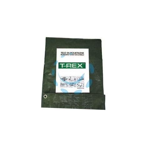 TELO OCCHIELLATO BORDATO CON ANGOLI RINFORZATI 150 GR. MEDIO - mt.4x8 - gr.150 al mq. - colore verde/blu