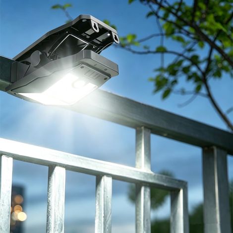 Lampes solaires d'extérieur à clipser avec détecteur de mouvement, lampes solaires de clôture avec 58 LED, lumière de sécurité étanche pour chaîne, gouttière, camping, mur (1/5)