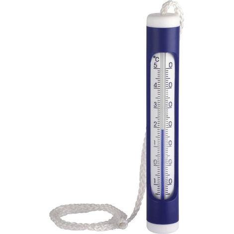 Thermomètre de piscine flottant – Plage de mesure -15 à +50 °C – Sangle de fixation – Lecture confortable de la température – Tfa Dostmann