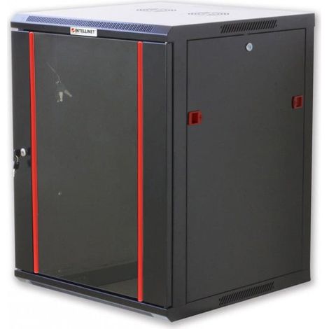 Armadio Intellinet Rack 19''a muro 12 Unita' sezione unica prof. 600mm Nero