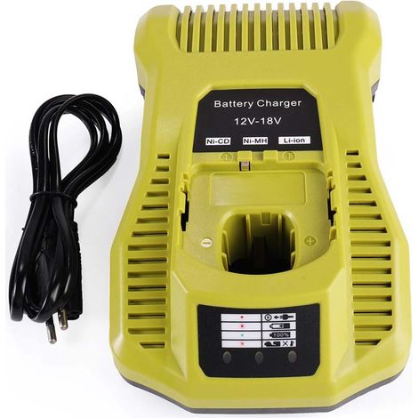 Chargeur de batterie compatible Ryobi P117 Chargeur de batterie 3A 12V-18V (1/5)