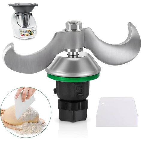 Teigmesser für Thermomix TM6, TM5, Edelstahl Teigmischmesser, Kein Teig-Rückstand und Schmutzkontamination, Schnelle Reinigung des Teigmessers (1/5)