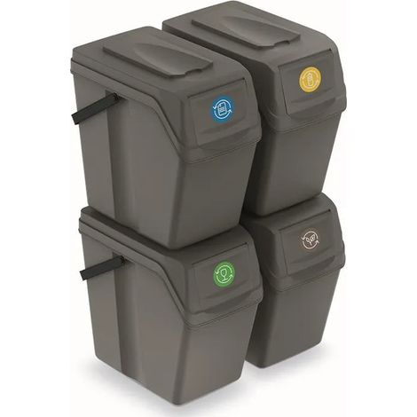 KEDEN TRIEUR DE POUBELLES - GRIS PIERRE (1/5)