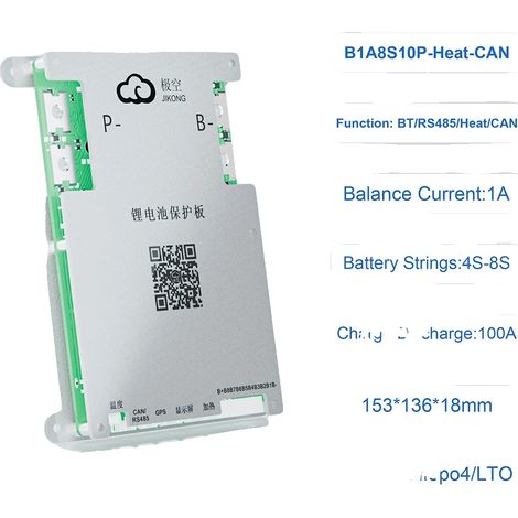 Sistema de gestión de baterías, balanceo activo, soporte de alta corriente, JK-B1A8S10P-HC (1/2)