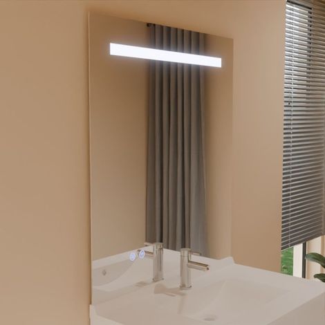 Miroir lumineux ELEG PLUS 90x105 cm - LED réglable, antibuée, interrupteur sensitif (1/5)