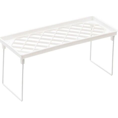 Etagère Réglable - Etagère Empilable en PP - Pour Cuisine Comptoir Salle de Bain Placard - 35 x 14 cm - 1 Pièce (1/5)