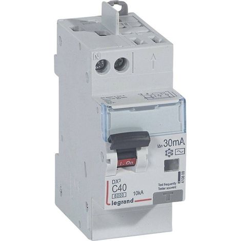 Legrand – Disjoncteur différentiel monobloc 10kA 40A type AC 30mA – Tension 230V – Courbe C – Protection IP20 – Arrivée haute par bornes à vis