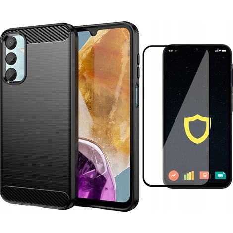 Cover posteriore in fibra di carbonio per Galaxy M15 + vetro (1/5)