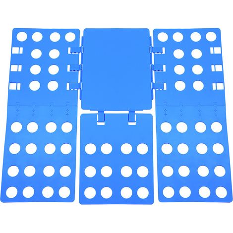 1 Planche à linge, pliable, 68 x 57 cm, plastique, bleu, pour chemises et vêtements (1/5)