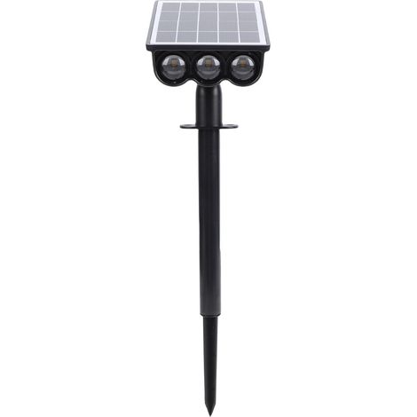 Projecteur solaire réglable à 360 degrés avec panneau solaire en silicium polycristallin, 2 modes d'éclairage, idéal pour Cour, sentier, jardin (1/4)