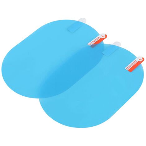 QORVA- Film de protection contre la pluie pour rétroviseur de voiture, autocollant Anti-buée et imperméable, ovale bleu 100x145mm
