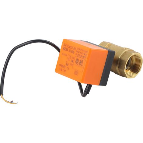 Vanne à bille électrique 220 V CA, 2 voies, 3 fils, 2 commandes, DN32 (1/5)