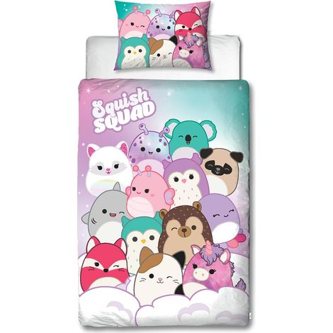 Parure de lit Simple avec Housse de Couette réversible Double Face avec taie d'oreiller Assortie  Parfait pour Chambre d'enfant  Polycoton (1/5)