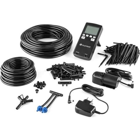 Arrosage automatique - Blumfeldt Greenkeeper - Système - pour 60 plantes 12v - Débit : 8 l / min - Arrosoir jardin - Noir (1/5)