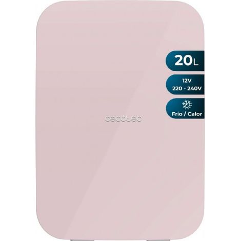 Cecotec Petit Réfrigérateur Mini Réfrigérateur de 20L Bolero MiniCooling 20L Bahamas Pink. 12V-220V, Compatibleavec les voitures et les caravanes, 7 à 65ºC, Fonction de refroidissement et de chauffage