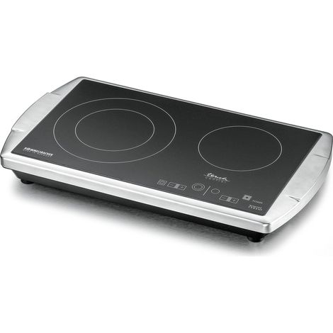 Rommelsbacher Ceran CT 3403/TC Piastra elettrica doppia in vetroceramica, touch control, 3400 W, in acciaio INOX (1/5)