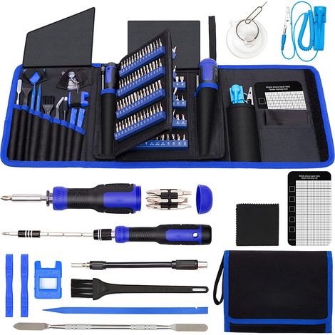 190 in 1 Feinmechaniker Schraubendreher Set, Magnetischer Mini Feinmechaniker Werkzeug Set, Reparatur Werkzeug Set für Computer, iphone, ipad, Laptop, Switch, PS4, PS5, Xbox, Handy, Macbook us (1/5)