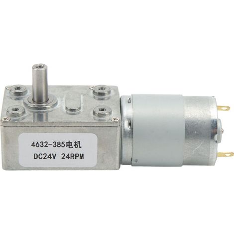 24V Gleichstrom-Schneckengetriebemotor mit 24 U/min und Selbstbremse, Aluminium und Messing, Rechts-/Linkslauf, für Fenster- und Türwinden (1/5)