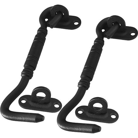 de verrouillage de porte en acier inoxydable noir résistants (1/5)