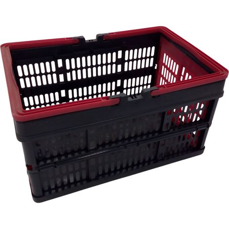 Einkaufskorb klappbar 16 Liter mit Henkel Tragekorb Klappkiste Aufbewahrungsbox (1/2)