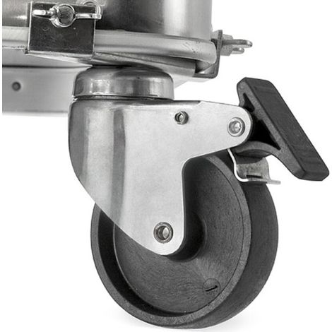 STIER Rollen Set für Aluboxen, 4 Rollen, davon 2 Rollen mit Feststeller, ideal für STIER Transportboxen und Alukisten, erleichtert den Transport, stabil und langlebig