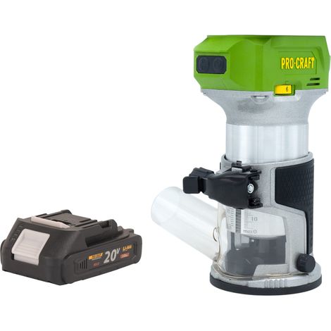 Procraft POB24bb Akku Multifunktionsfräse 20 V 6 / 8 mm Brushless + 1x Akku 2,0 Ah - ohne Ladegerät