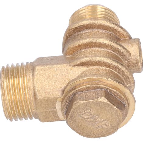 Vanne anti-retour laiton robuste 3 voies pour compresseur air système hydraulique pneumatique (1/5)