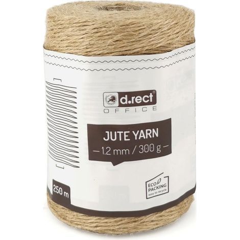 Rolle Juteschnur, 250 m, Durchmesser 1,2 mm, zum Verpacken von Geschenken und für DIY-Dekorationen (1/5)