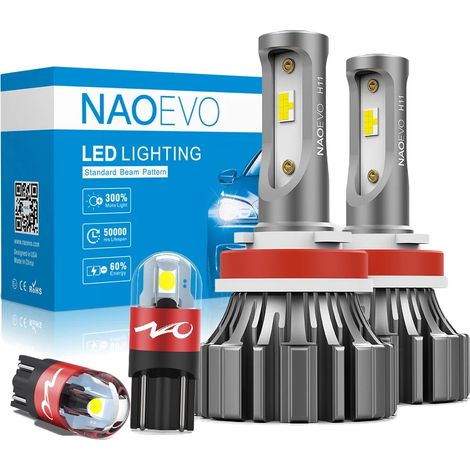 Ampoule de phare LED, haute luminosité, installation facile, T10 X NF, H4/9003/HB2 Hi/Lo (1/2)