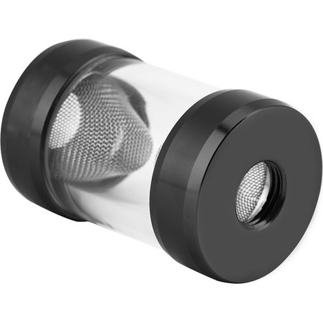 Filtre à eau à filetage intérieur G1/4, filtre en forme d'entonnoir à tamis fin pour ordinateur (noir)