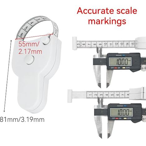 Mètre ruban blanc souple 150 cm (1/4)