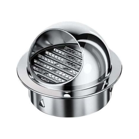 Grille de ventilation ronde, couvercle de grille de ventilation, conduit de ventilation, grille de ventilation en acier inoxydable avec filet anti-insectes, 100 mm (1 pièce) (1/4)