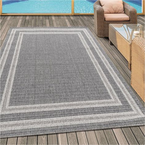 Tapis extérieur et intérieur plat Ruba Gris 80x150 (1/5)