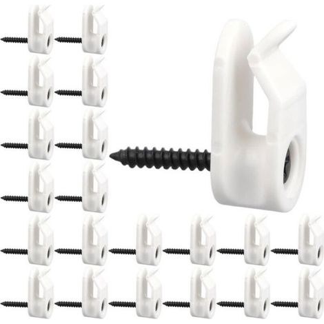 20er-Packung Clips für Lichterketten im Außenbereich, wetterfeste Kabelhalterungen für Terrasse und Dekoration (1/5)
