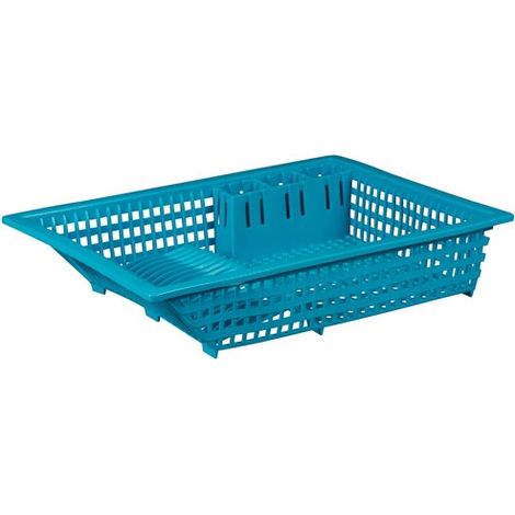 Geschirrabtropfständer für 18 Bestecke Blau - Green Line - Aluminium und Kunststoff