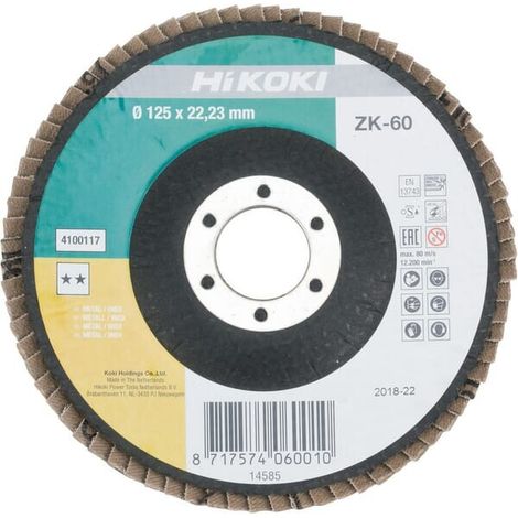 Disque à lamelles grain 60 HIKOKI 4100117 Ø125 pour inox