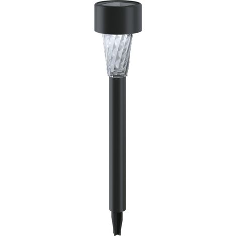 Lampioncino segnapassi Led Glass 0,006W Nero con pannello solare IP44 Bianco freddo 6500K con sensore crepuscolare Aigostar (1/4)