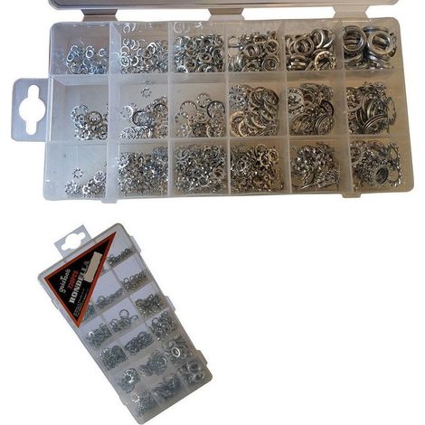 Trade Shop - Rondelle Bloccaggio Kit 720 Pz Varie Misure Distanziatori Piatte In Acciaio - (1/2)