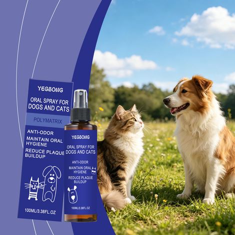 Sanftes Mundspray für Hunde und Katzen, erfrischt den Atem und reinigt die Zähne – 100 ml -- BIEMMEDUE (1/5)