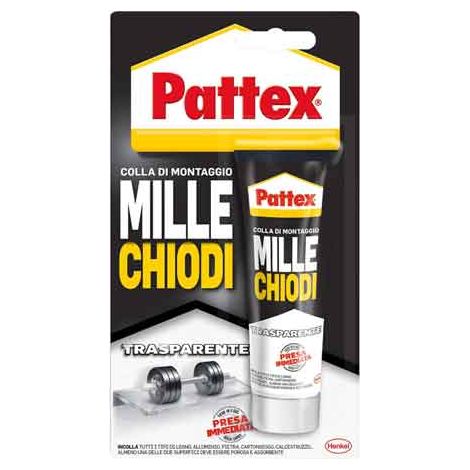 COLLA DI MONTAGGIO 'MILLECHIODI' TRASPARENTE 310 gr - in cartuccia - PATTEX