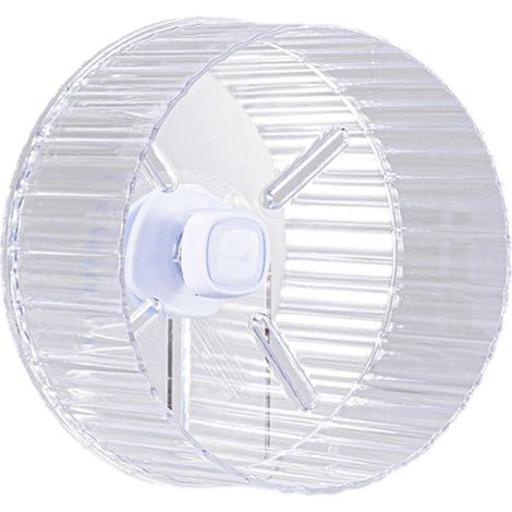 Runde Hamsterlaufräder, Sportspielzeug für Kleintiere, Hamsterzubehör, leise für Zwerghamster und andere Kleintiere wie Ratten, Mäuse und Rennmäuse.-Clear 21cm No Stands (1/5)