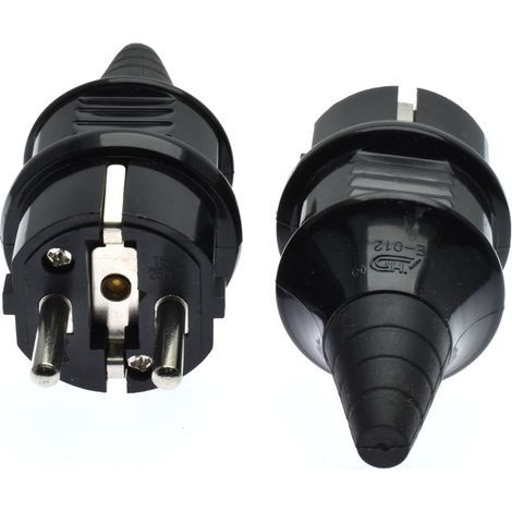 2 Pièces Fiche Electrique Male Etanche, Fiche Electrique Male,Durable, Prise Electrique Male 3p, Largement Utilisée Dans la Maison Quotidienne (1/5)
