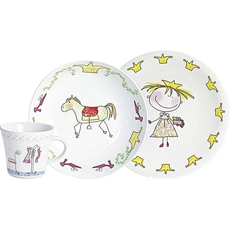 KAHLA Kinder-Geschirrset Märchenprinzessin Porzellan 3teilig